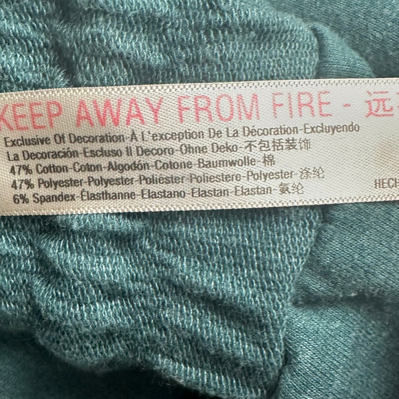 Free People Movement Sweatpants Womens Medium Green Sunny Skinny Joggers Lounge - Picture 6 of 12